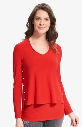 2 Layer V Neck Top