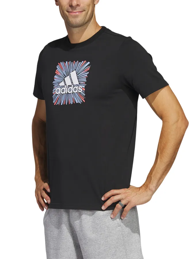 Adidas T-shirt manica corta da uomo Logo Sportwear Graphic HS2533 black