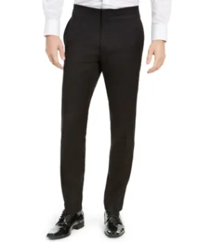 Alfani Mens Slim fit Dress Pants 32 / 30 Black Solid