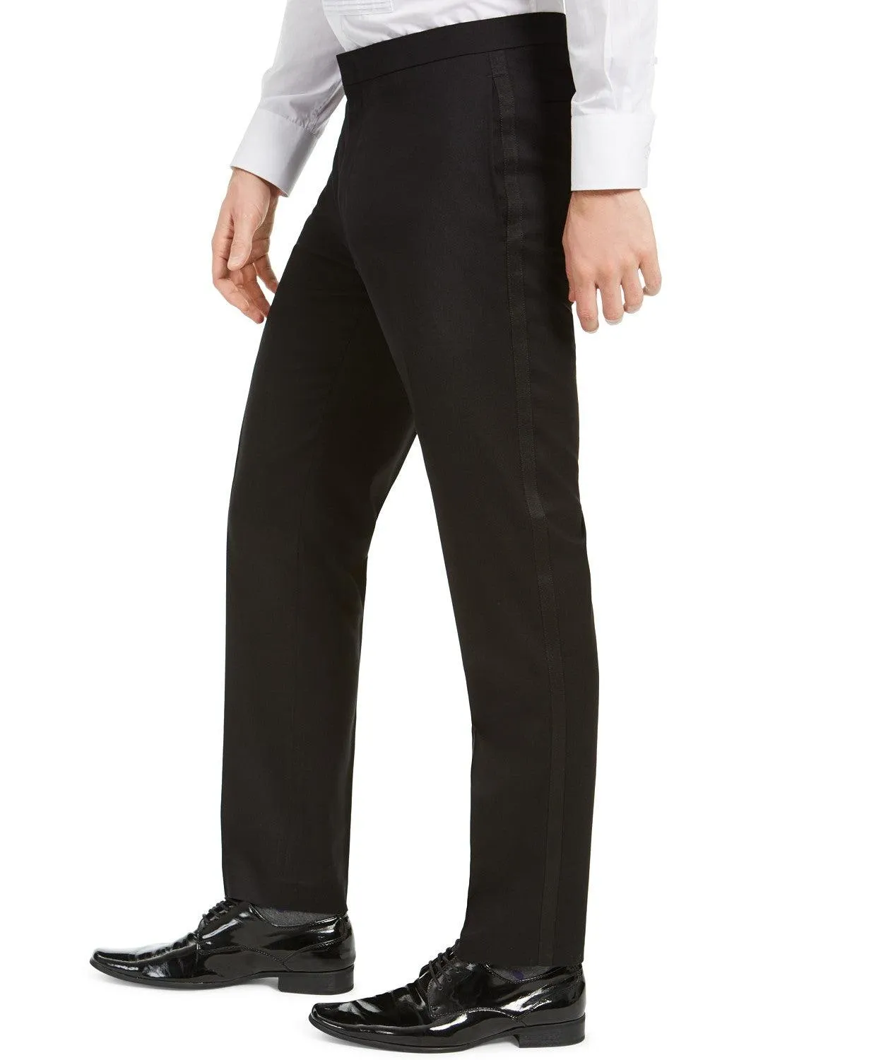 Alfani Mens Slim fit Dress Pants 32 / 30 Black Solid