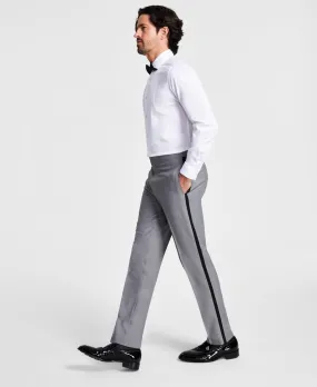Alfani Men's Slim Fit Stretch Tuxedo Pants Light Grey 32 x 32