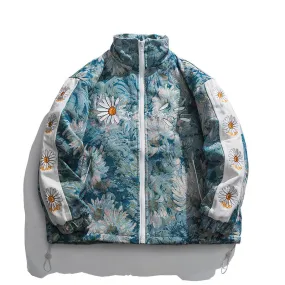 ALISONDRA MOQUEN DAISY GOLDEN PRINT THICK PADDED UNISEX JACKET