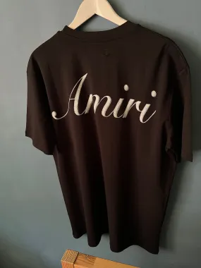 AMIRI " Logo Print" Cotton T-shirt Styled in Black for Spring&Summer 2024