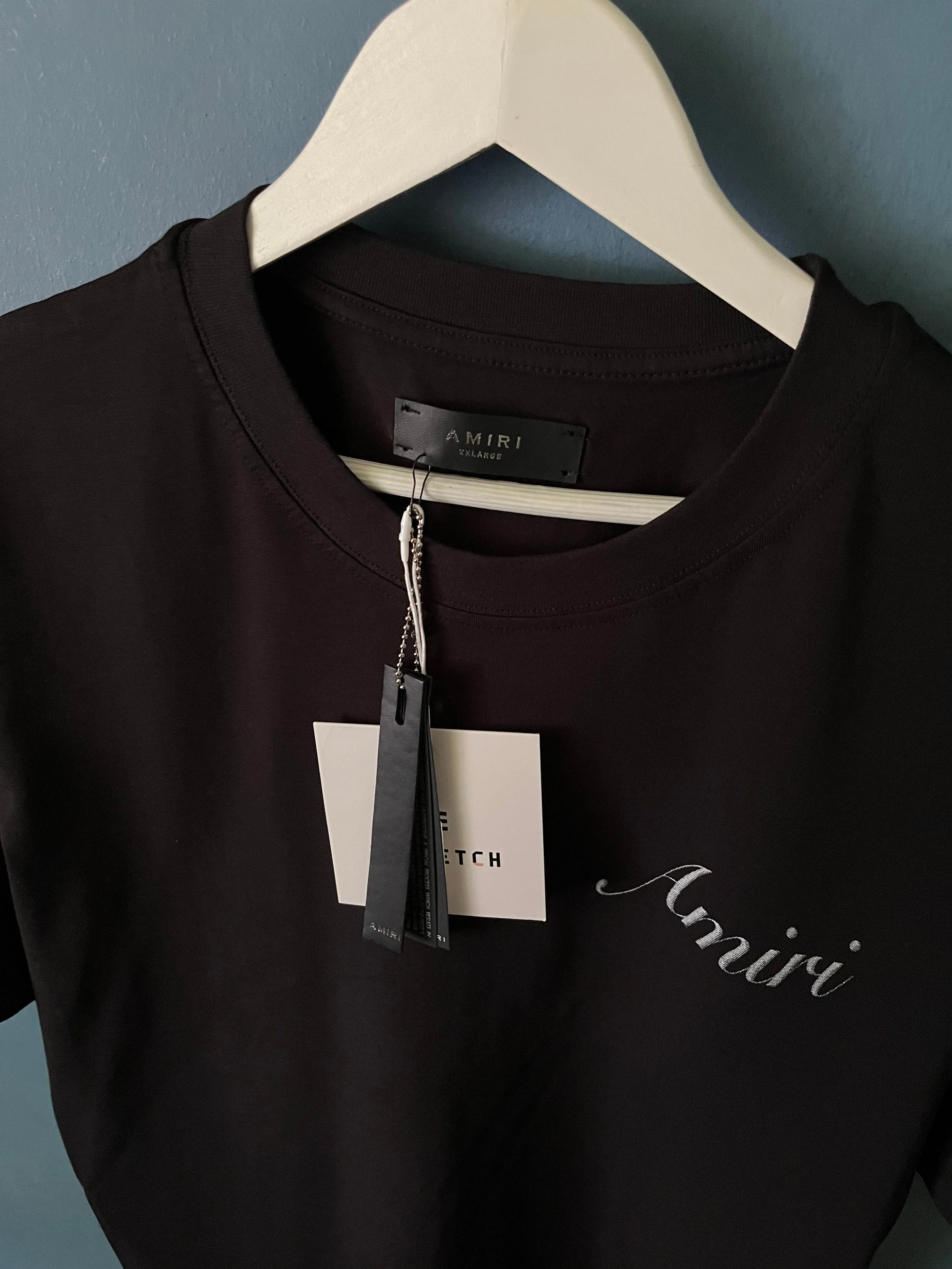 AMIRI " Logo Print" Cotton T-shirt Styled in Black for Spring&Summer 2024
