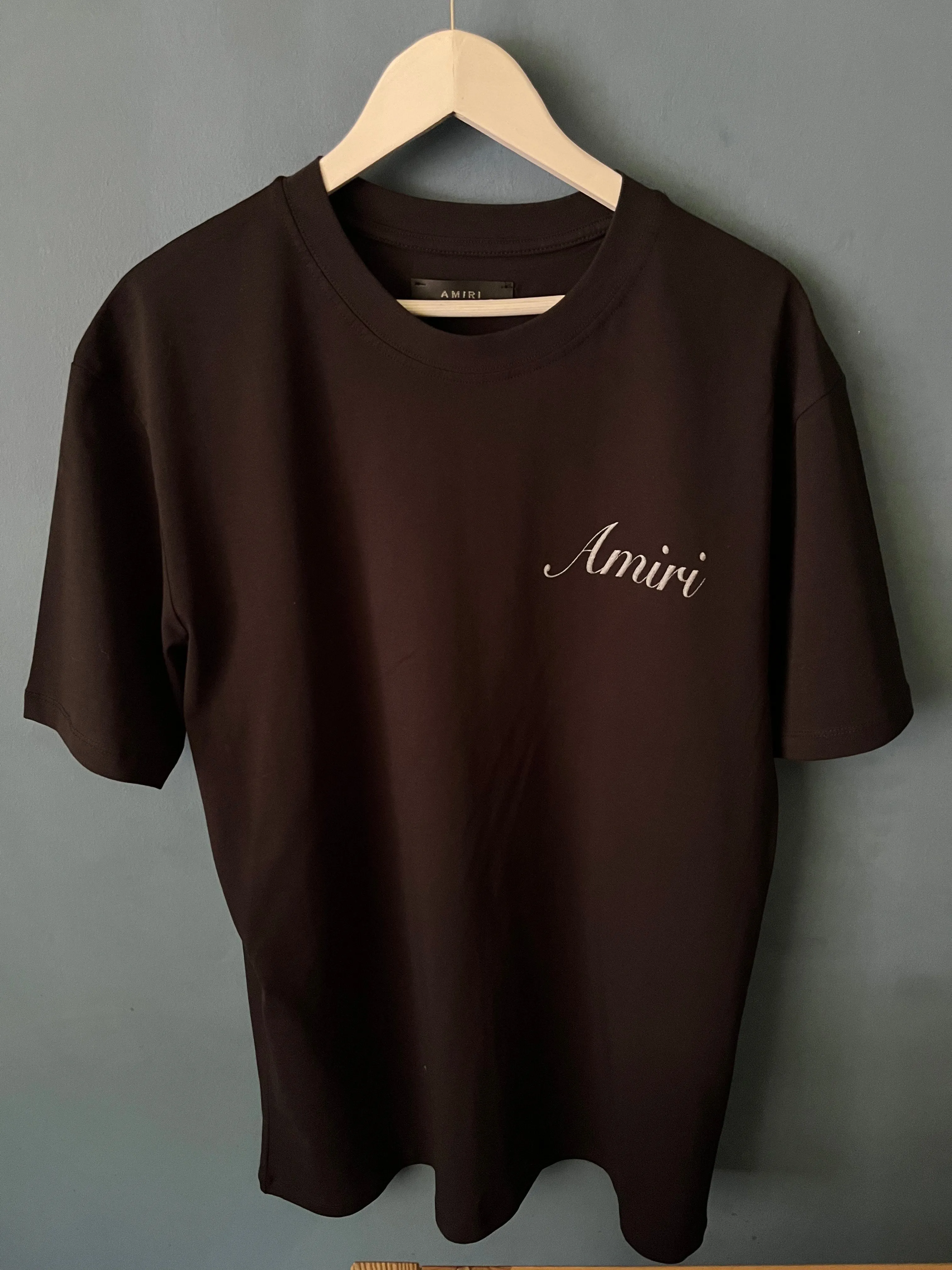 AMIRI " Logo Print" Cotton T-shirt Styled in Black for Spring&Summer 2024