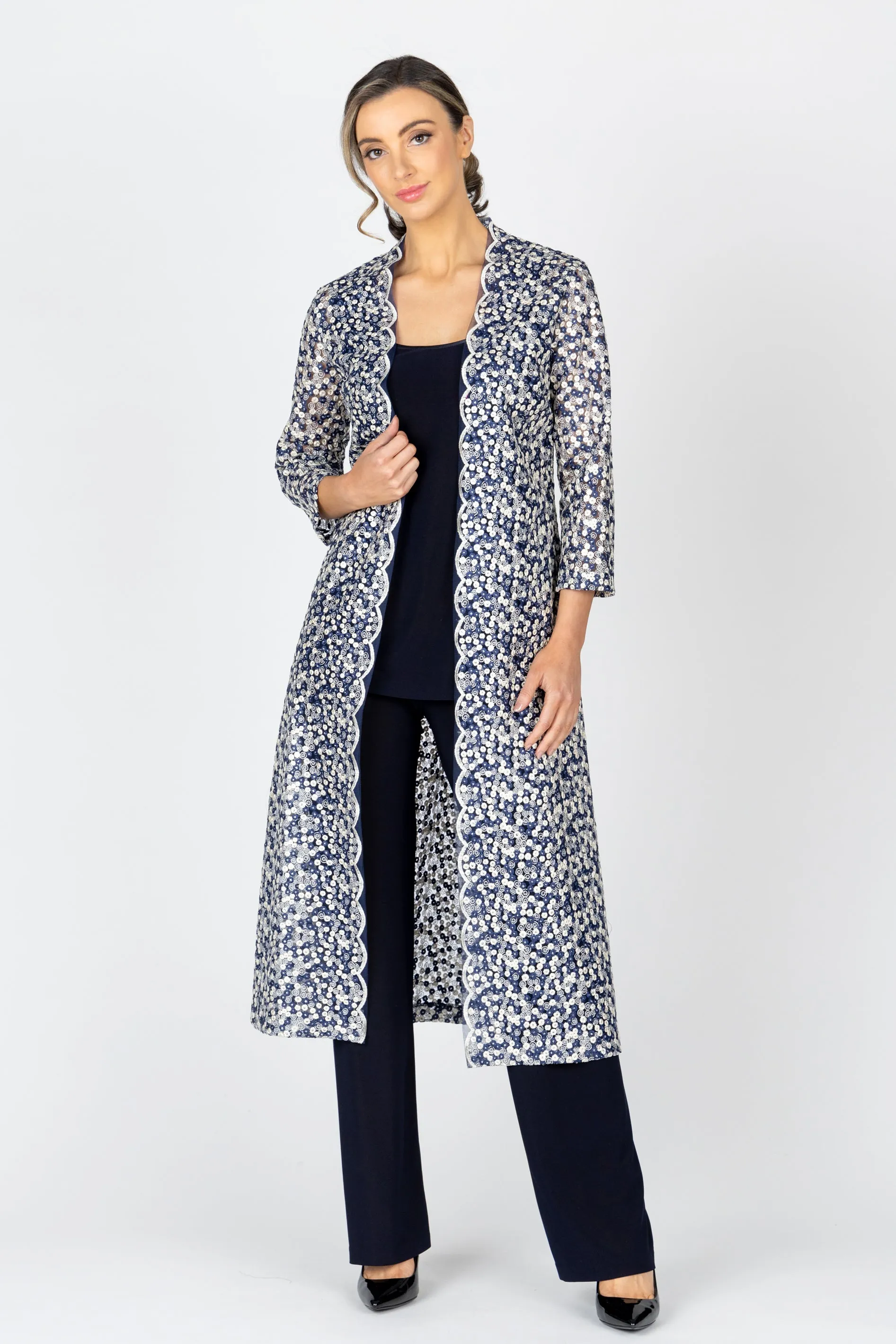 AURORA 3/4 Sleeve Embroidered Coat