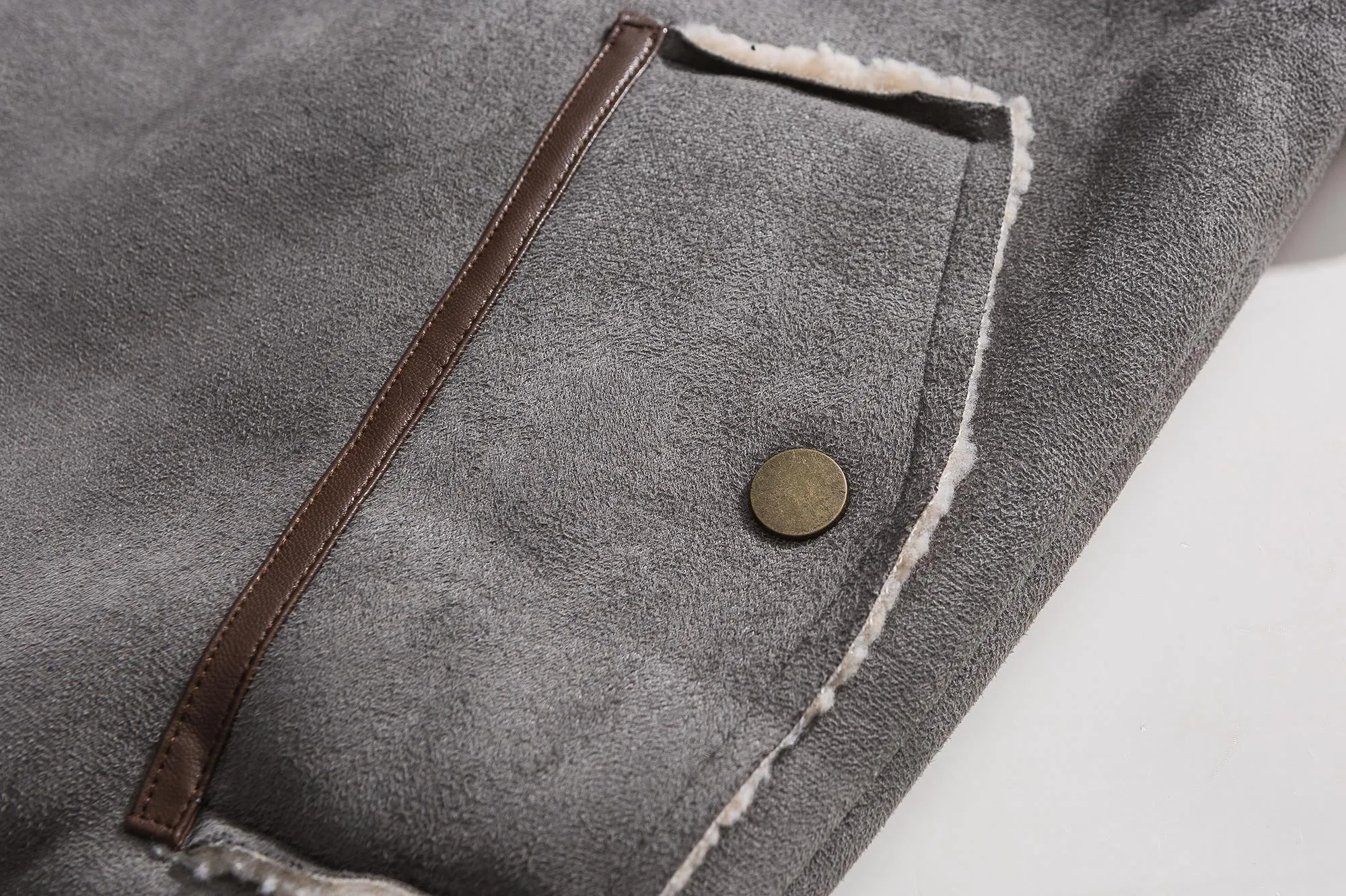 AXXE ZOSHA SUEDE COTTON PADDED UNISEX CASUAL JACKET