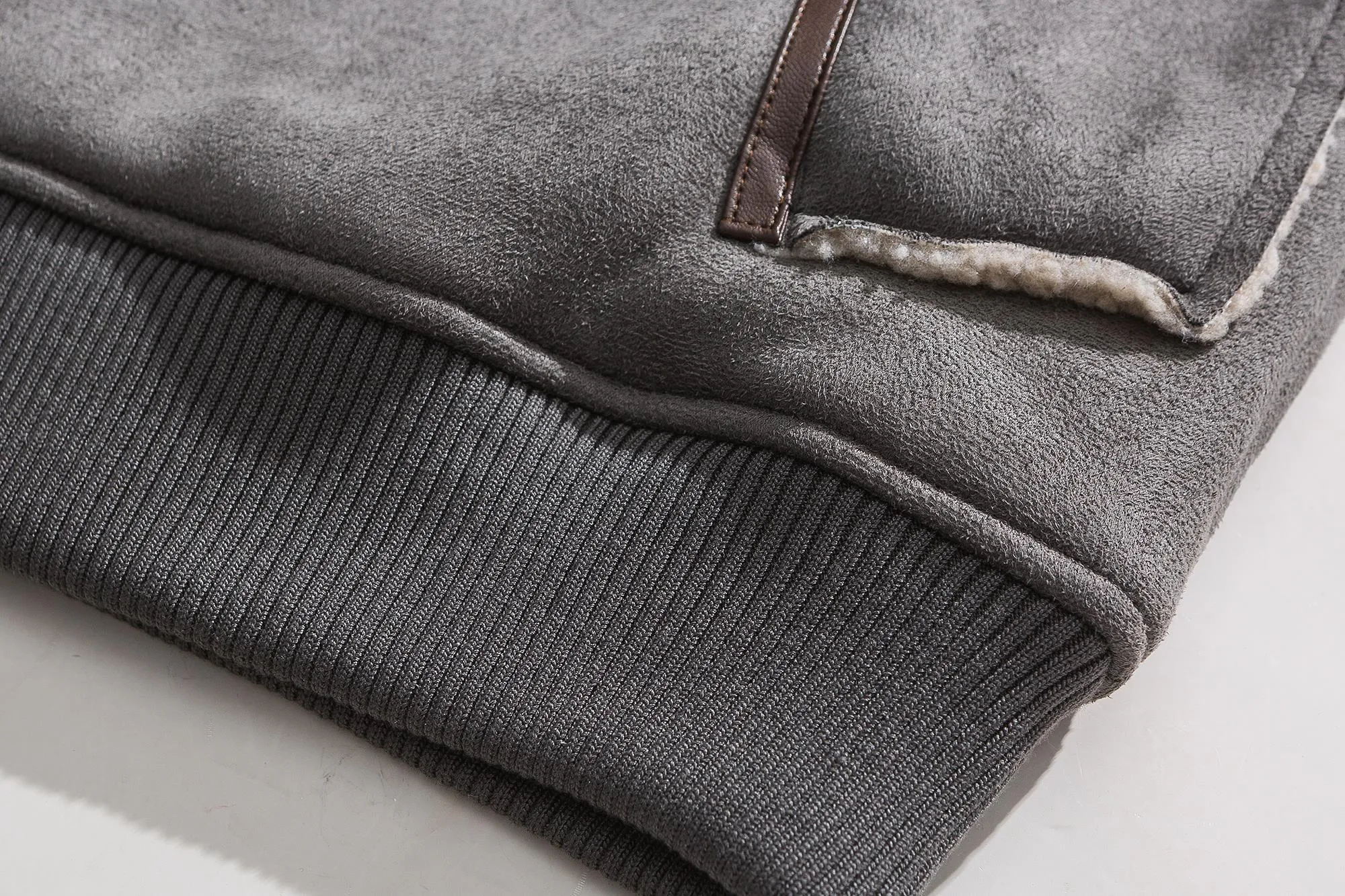 AXXE ZOSHA SUEDE COTTON PADDED UNISEX CASUAL JACKET