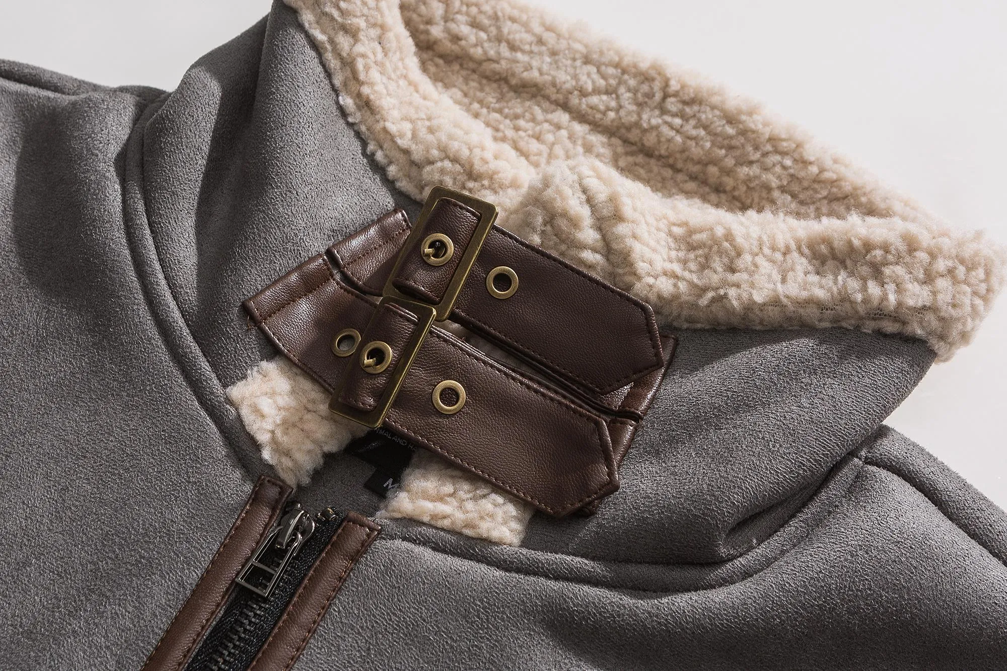 AXXE ZOSHA SUEDE COTTON PADDED UNISEX CASUAL JACKET