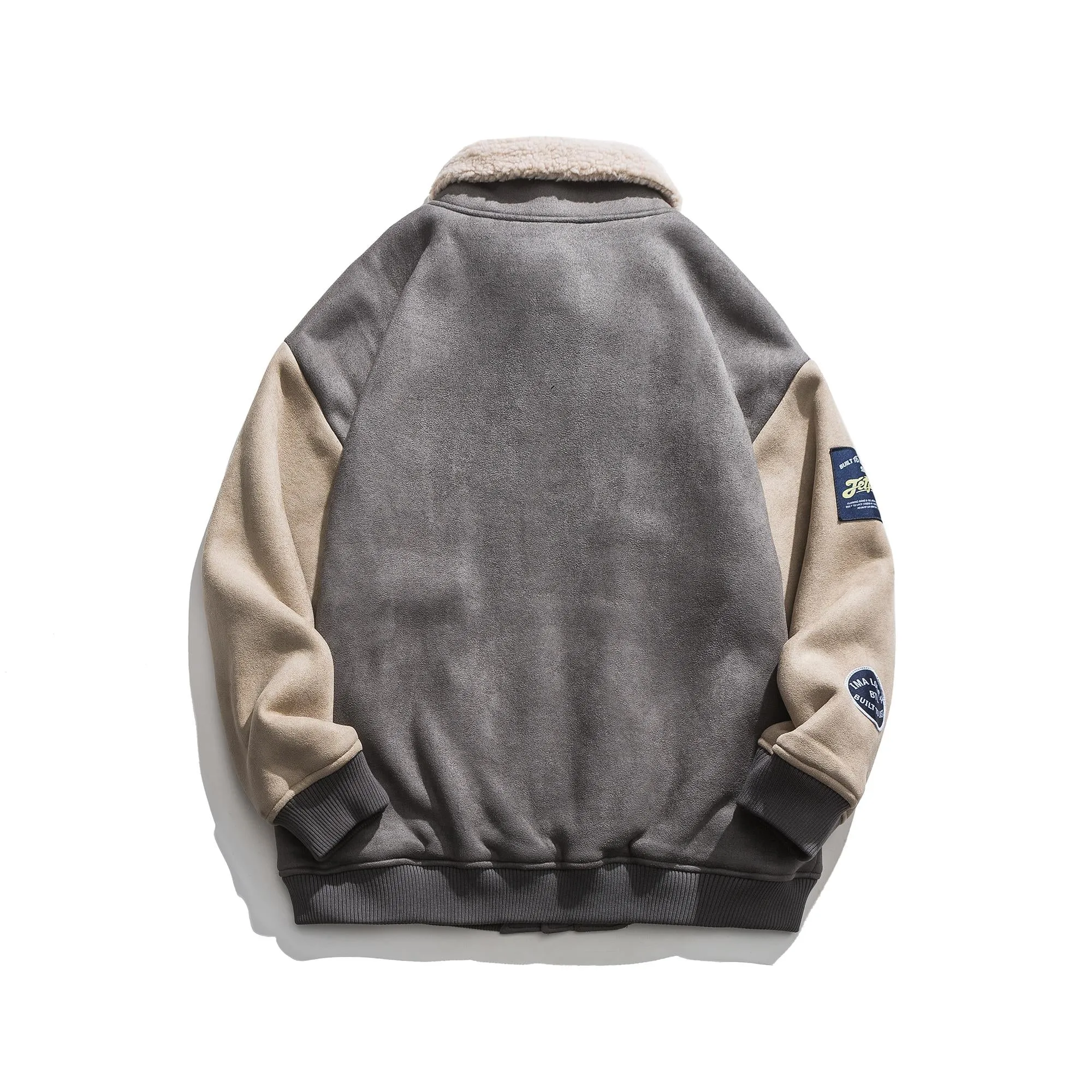 AXXE ZOSHA SUEDE COTTON PADDED UNISEX CASUAL JACKET