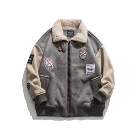 AXXE ZOSHA SUEDE COTTON PADDED UNISEX CASUAL JACKET