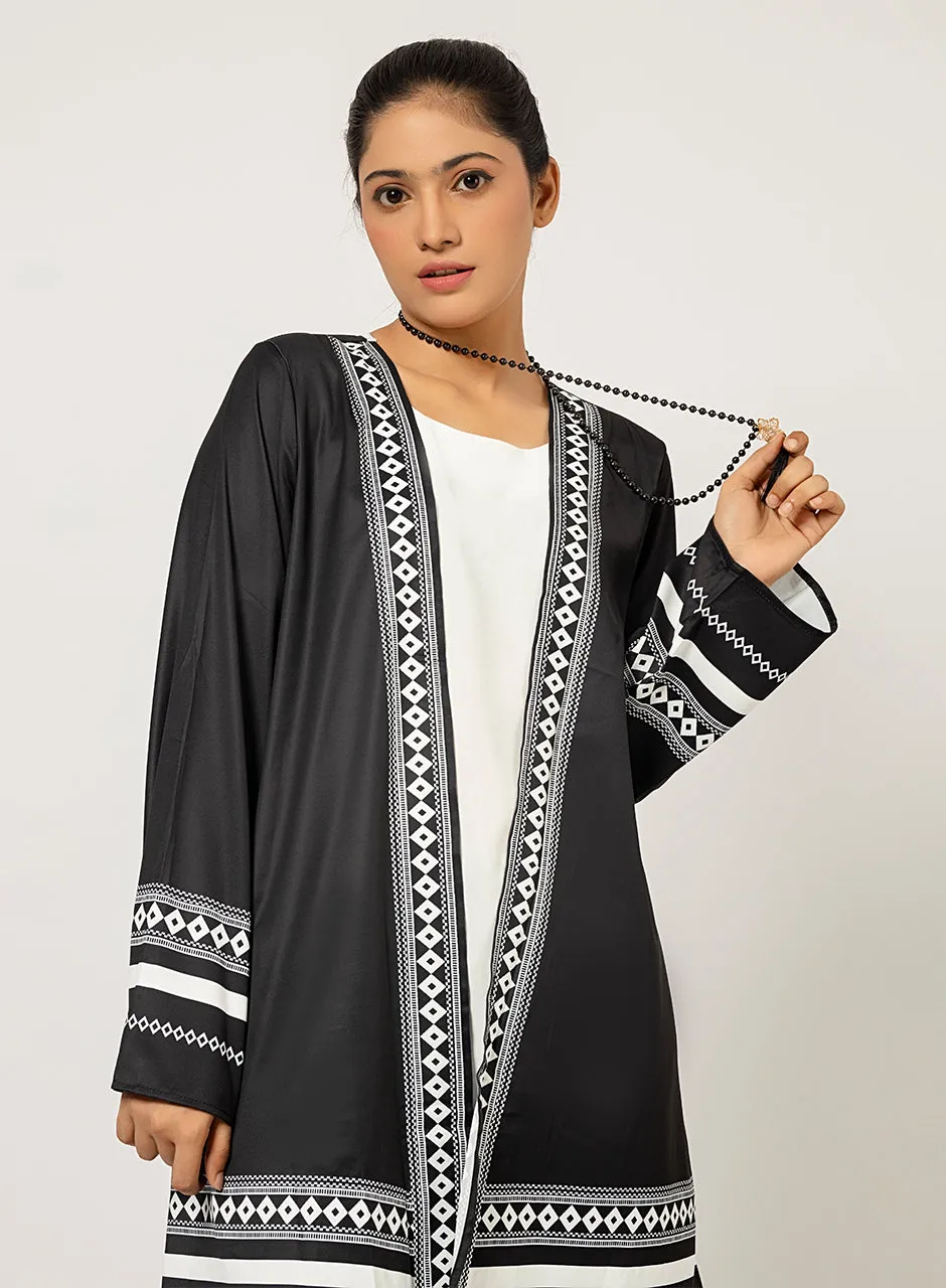 Black Cardigan With Inner Top