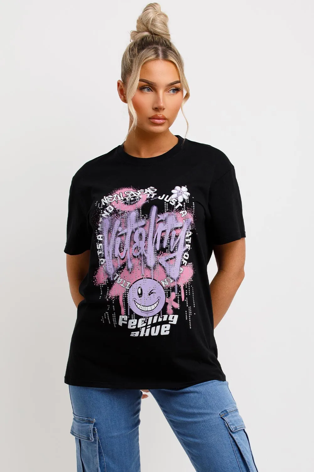 Black T Shirt With Graphics