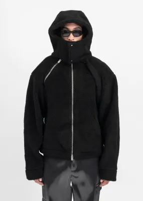 BLACK TRUSS FLEECE JACKET
