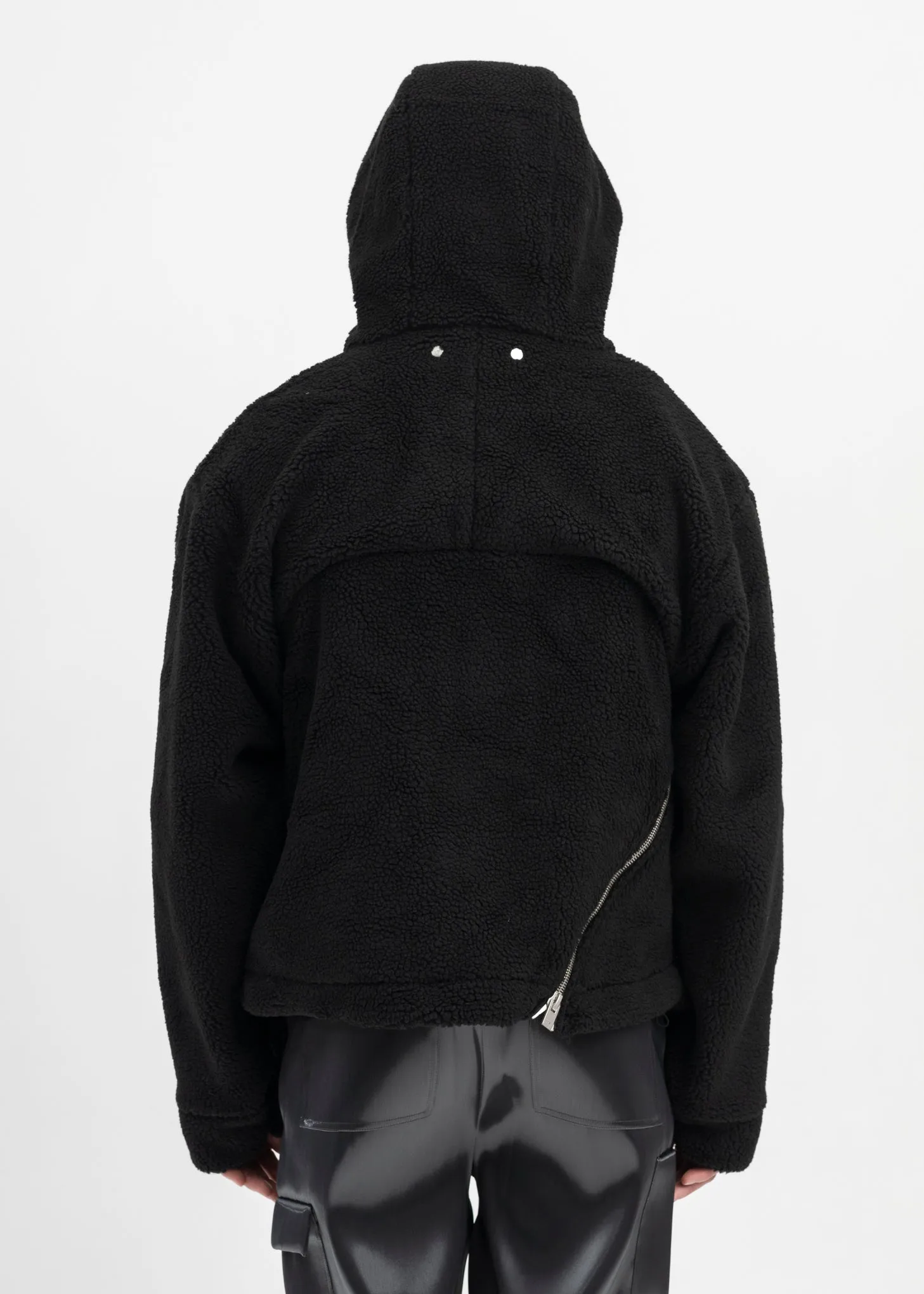BLACK TRUSS FLEECE JACKET