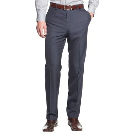Calvin Klein Mens Skinny Fit Dress Pants Navy Blue 36 x 30 Flat Front Solid
