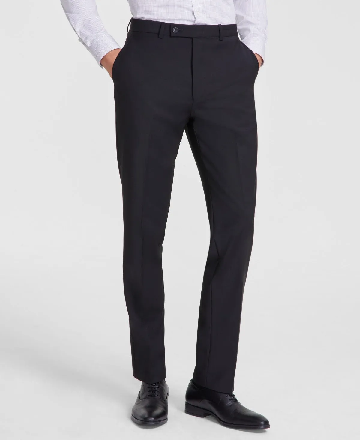 Calvin Klein Mens Slim fit Dress Pants 30 / 32 Grey Solid Stretch