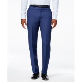 Calvin Klein Mens Slim fit Dress Pants 33 / 32 Blue Solid Stretch