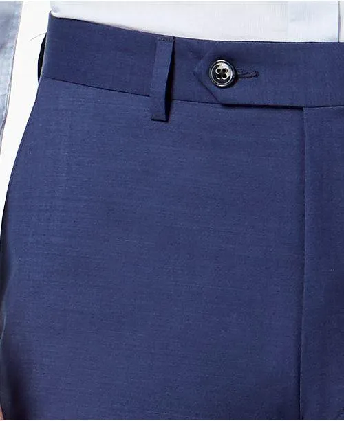 Calvin Klein Mens Slim fit Dress Pants 33 / 32 Blue Solid Stretch