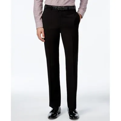 Calvin Klein Mens Slim fit Dress Pants 40 / 32 Black Solid Stretch