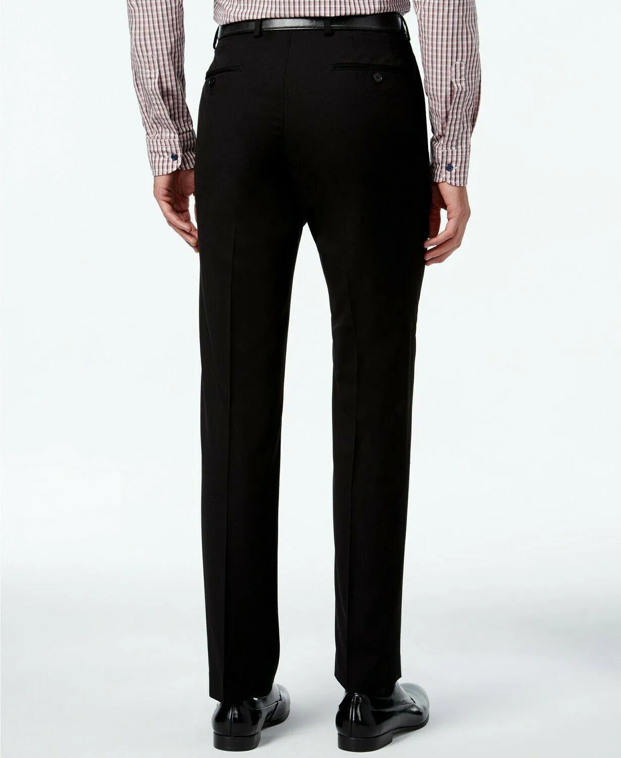 Calvin Klein Mens Slim fit Dress Pants 40 / 32 Black Solid Stretch
