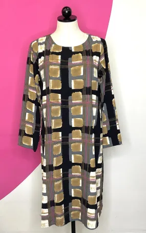 COMFY BOUTIQUE SPLIT GRID TUNIC - M