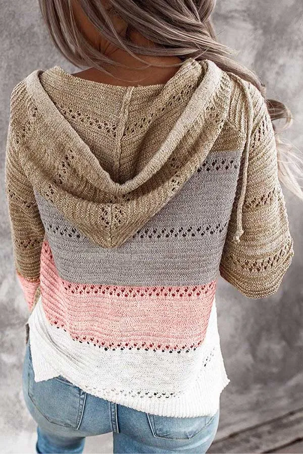 Dunnmall Fashion Loose Striped Plus Size Sweater