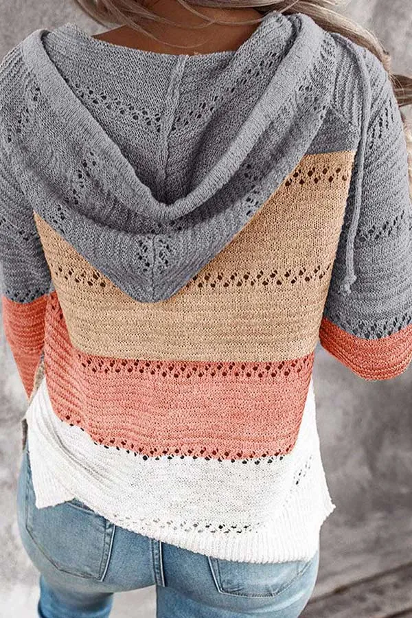 Dunnmall Fashion Loose Striped Plus Size Sweater
