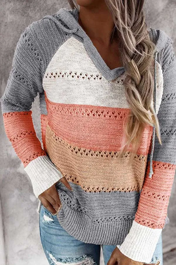 Dunnmall Fashion Loose Striped Plus Size Sweater