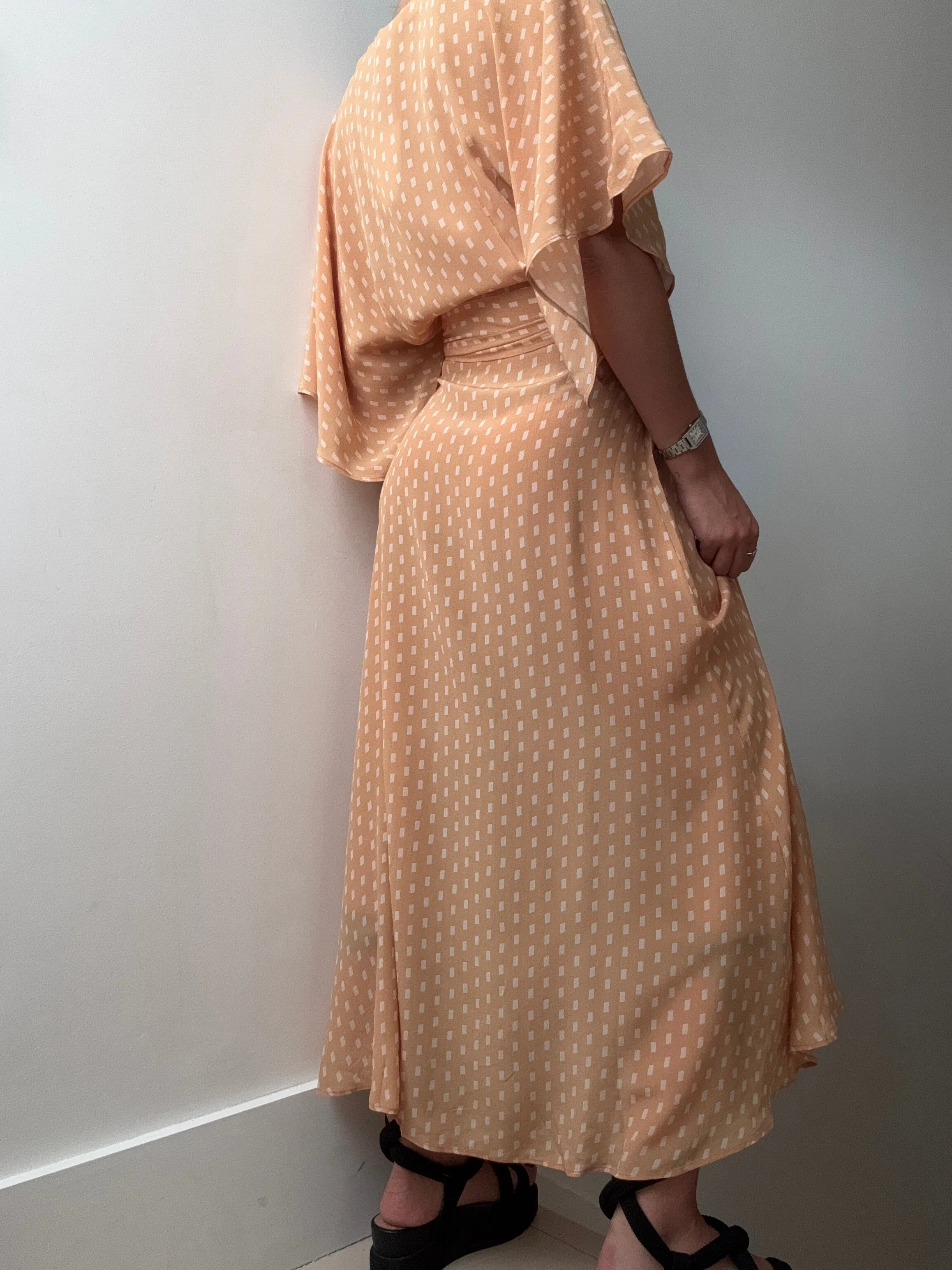 Evarae Silk Wrap Dress Brulee