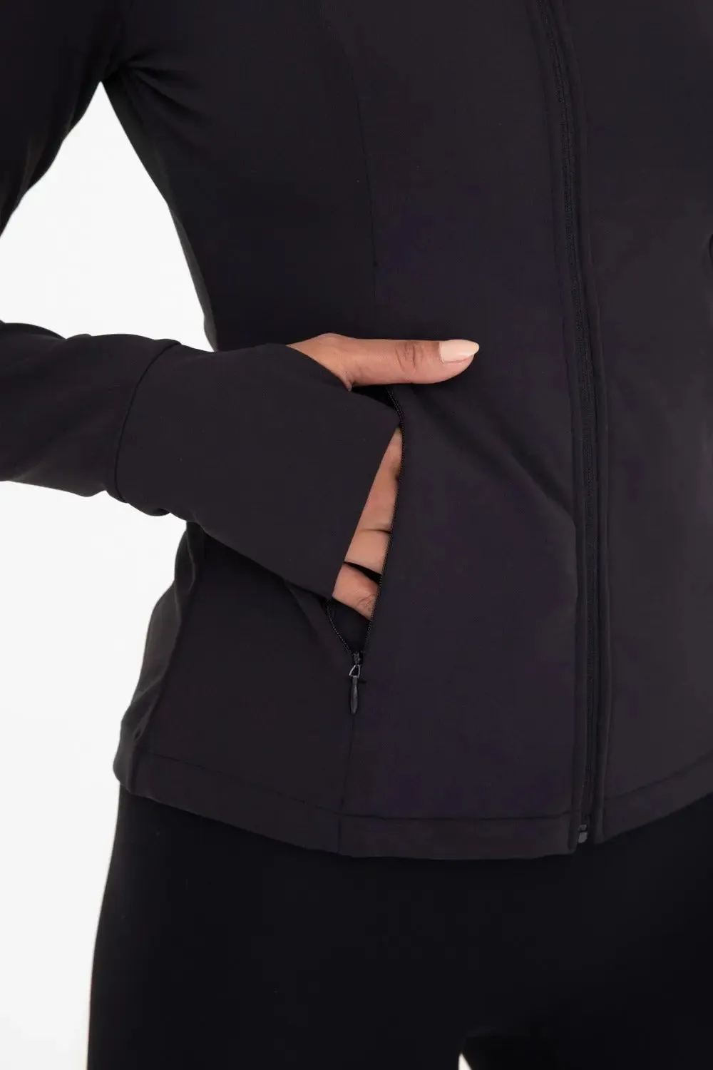Fleece-Lined Slim Fit Active Jacket