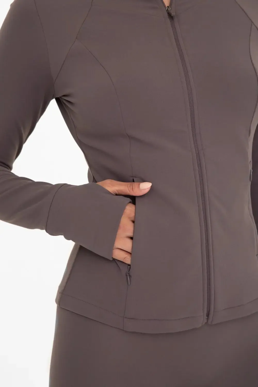 Fleece-Lined Slim Fit Active Jacket