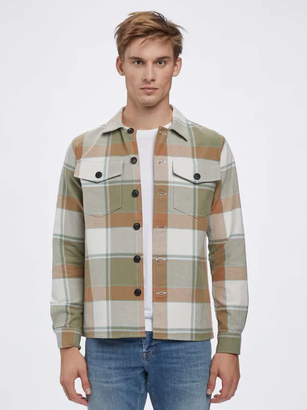 GABBA BEIGE CHECK OVERSHIRT