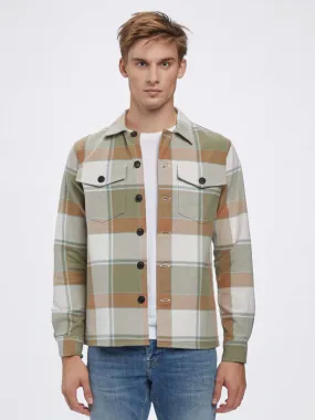 GABBA BEIGE CHECK OVERSHIRT