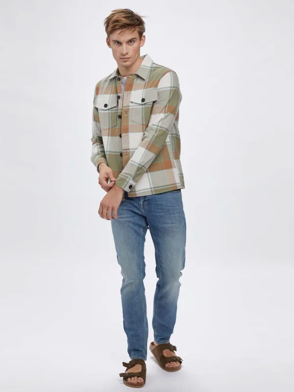 GABBA BEIGE CHECK OVERSHIRT