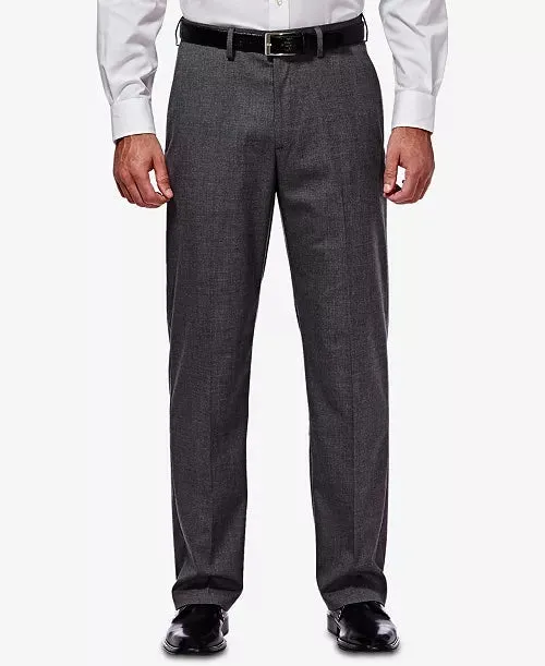 Haggar Mens Classic fit Dress Pants 38 / 30 Grey Stretch