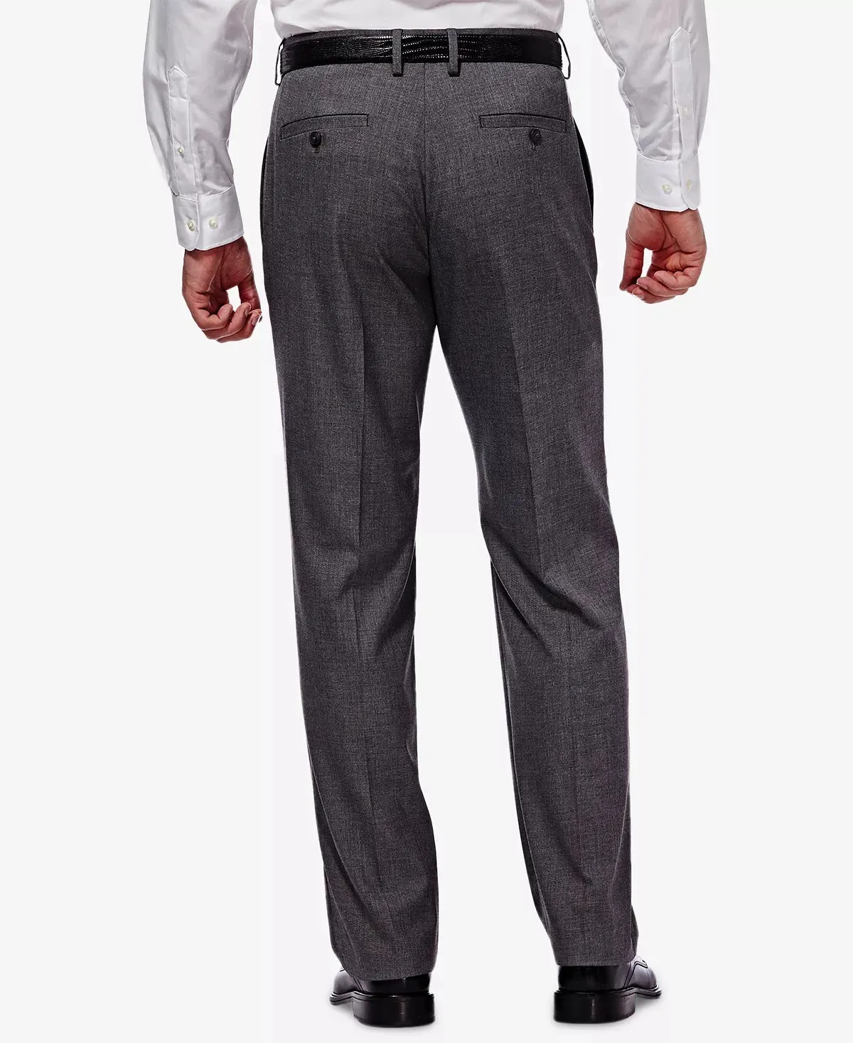 Haggar Mens Classic fit Dress Pants 38 / 30 Grey Stretch