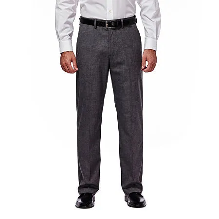 Haggar Mens Classic fit Dress Pants 38 / 30 Grey Stretch