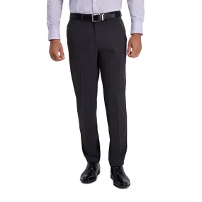 Haggar Mens Slim fit Dress Pants 34 / 34 Grey Solid
