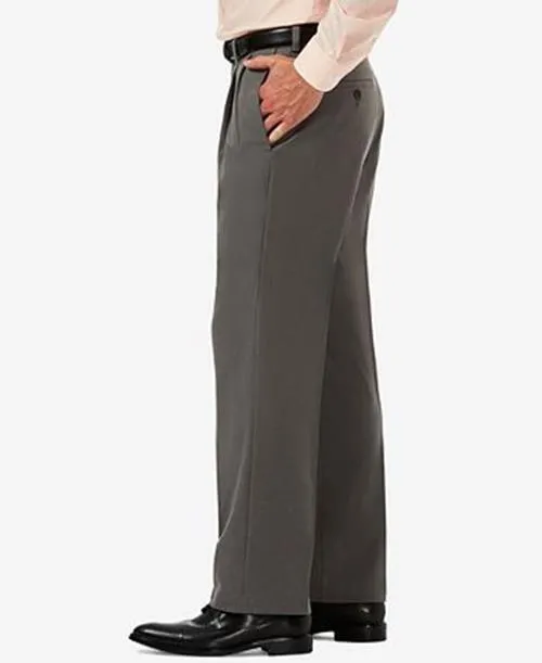 Haggar MensCool 18 Pro Classic Fit Dress Pants Heather Grey 38 x 32