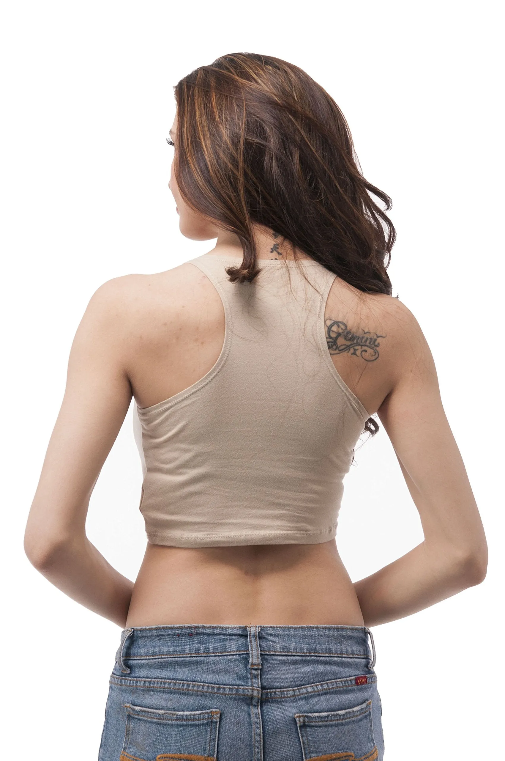 Hollywood Star Fashion Plain Sleeveless Tank Top Crop Top