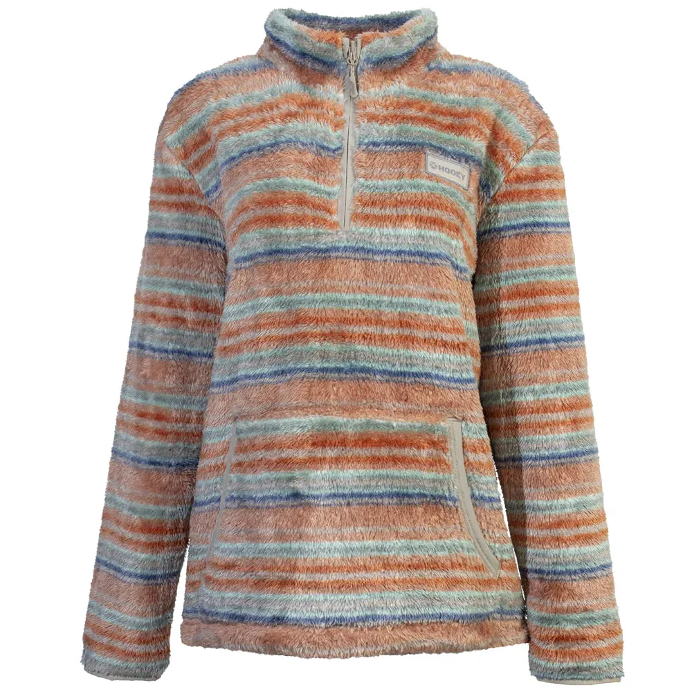 Hooey Ladies Fleece Pullover Pink/Serape