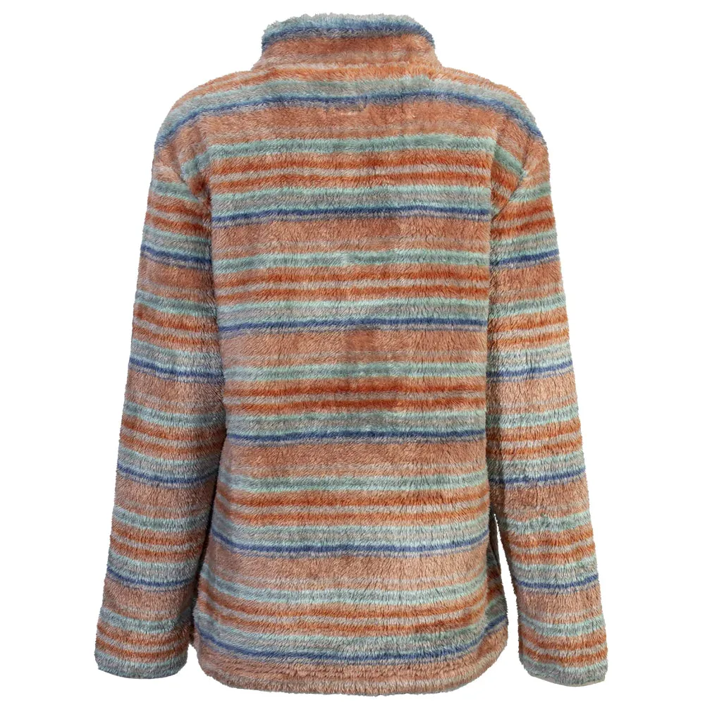 Hooey Ladies Fleece Pullover Pink/Serape