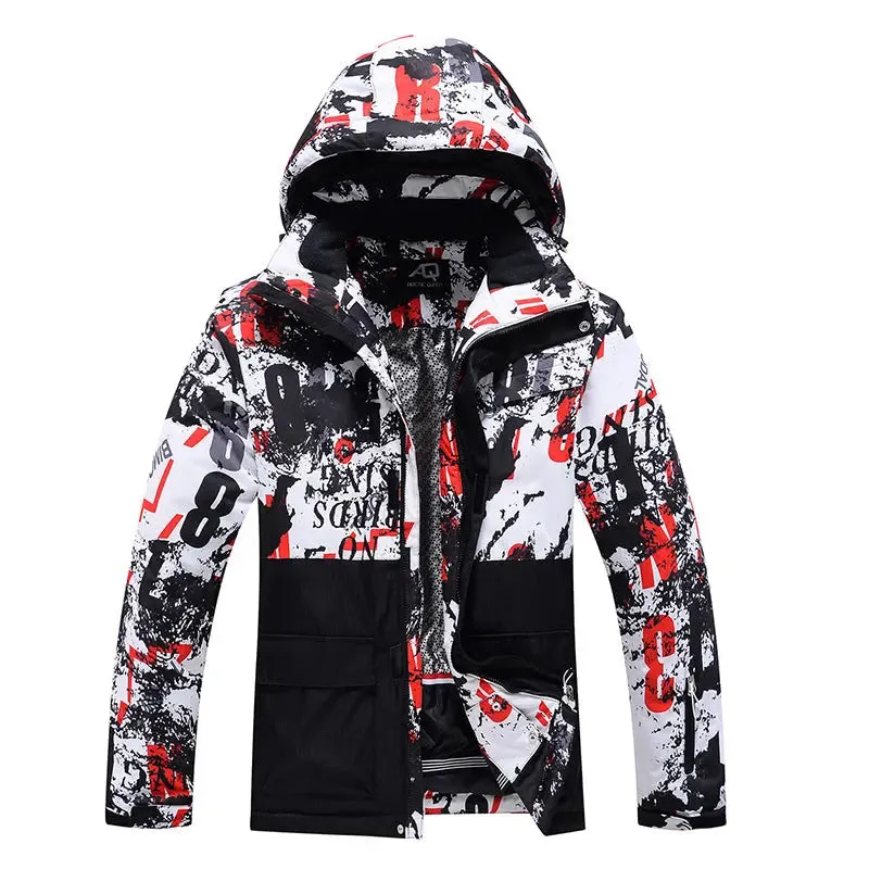 Hotian Men Hooded Skiing Cargo Jacket Soft Shell