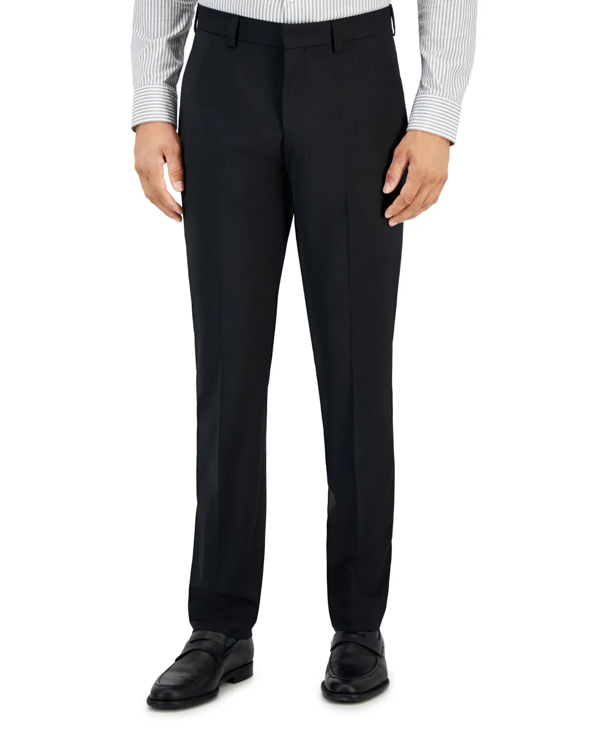 Hugo Boss Mens Modern fit Dress Pants 34 / 28 Black Solid