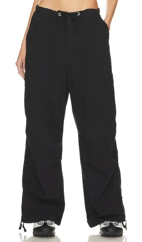Jaded London Parachute Cargo Pants in Black