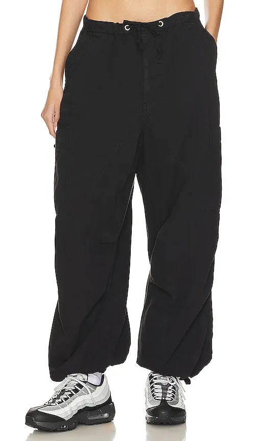 Jaded London Parachute Cargo Pants in Black