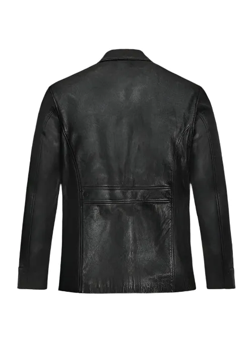 JOHNNY DEPP Black Leather Jacket