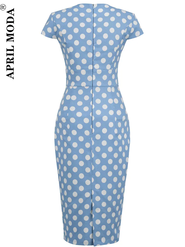 kamames 60s Blue Bodycon Bandage Dress Women Vintage Gowns 2022 Summer Elegant One Shoulder Office Celebrity Runway Party Dresses