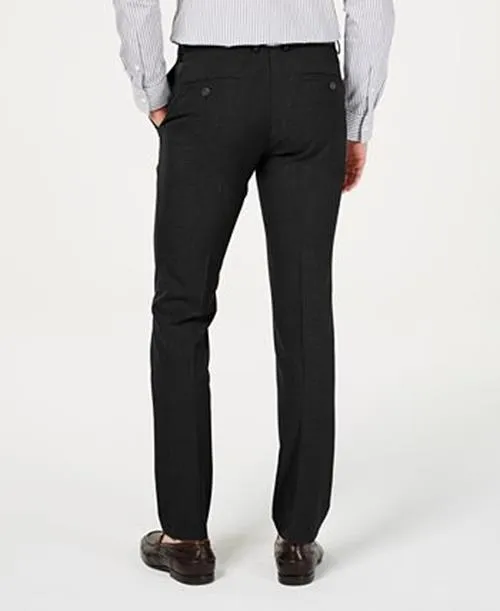Kenneth Cole Reaction Mens Skinny fit Dress Pants 33 / 30 Black Solid